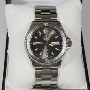 Orient 42mm Grey Dial Automatic Men's Stainless Steel Watch